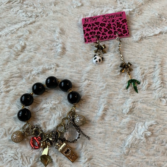 Betsey Johnson Jewelry - Betsey Johnson bundle earrings+ bracelet